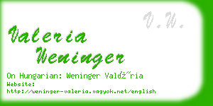 valeria weninger business card